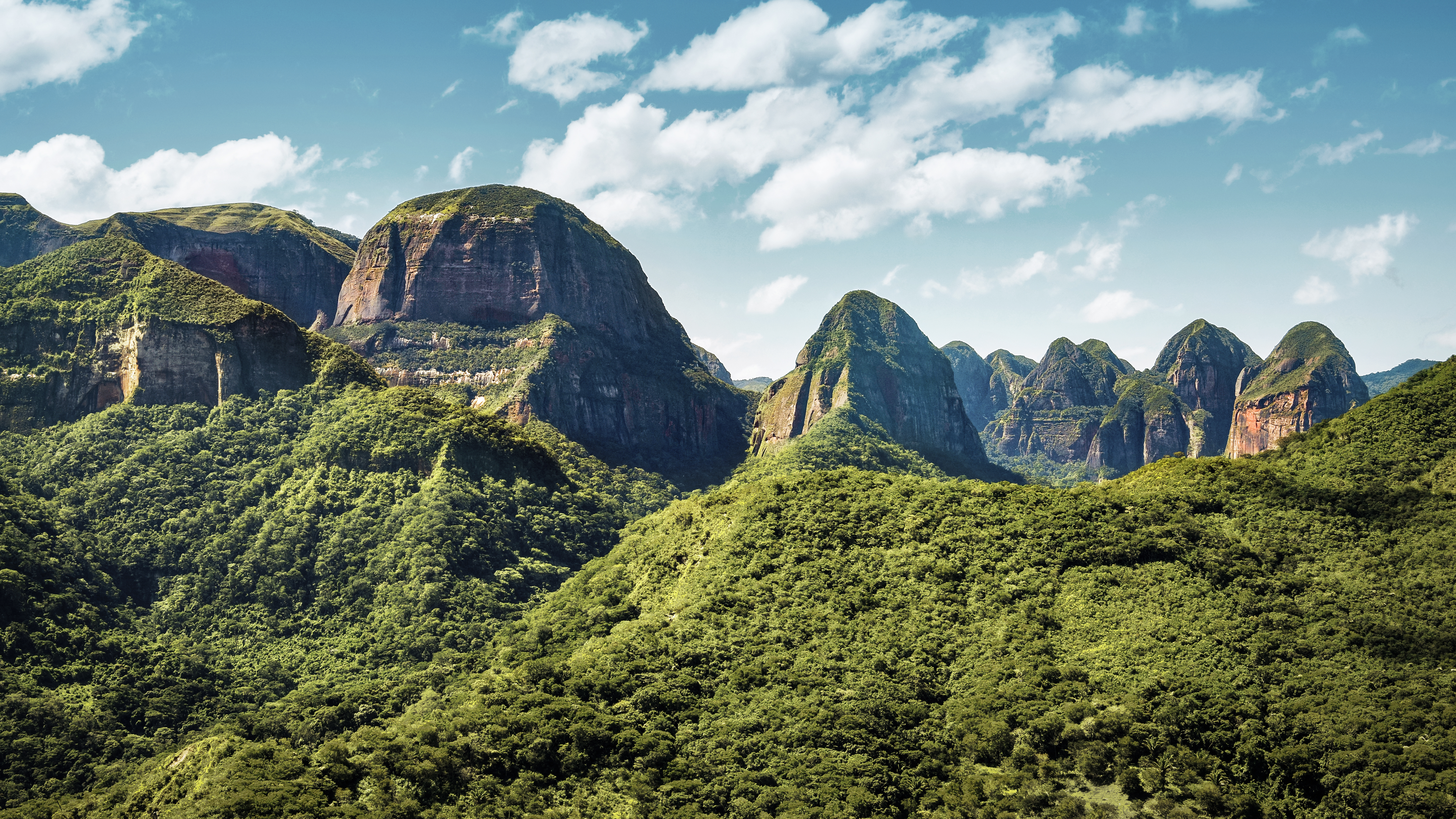 Forested mountains in the Bolivian forest region of Chiquitania.